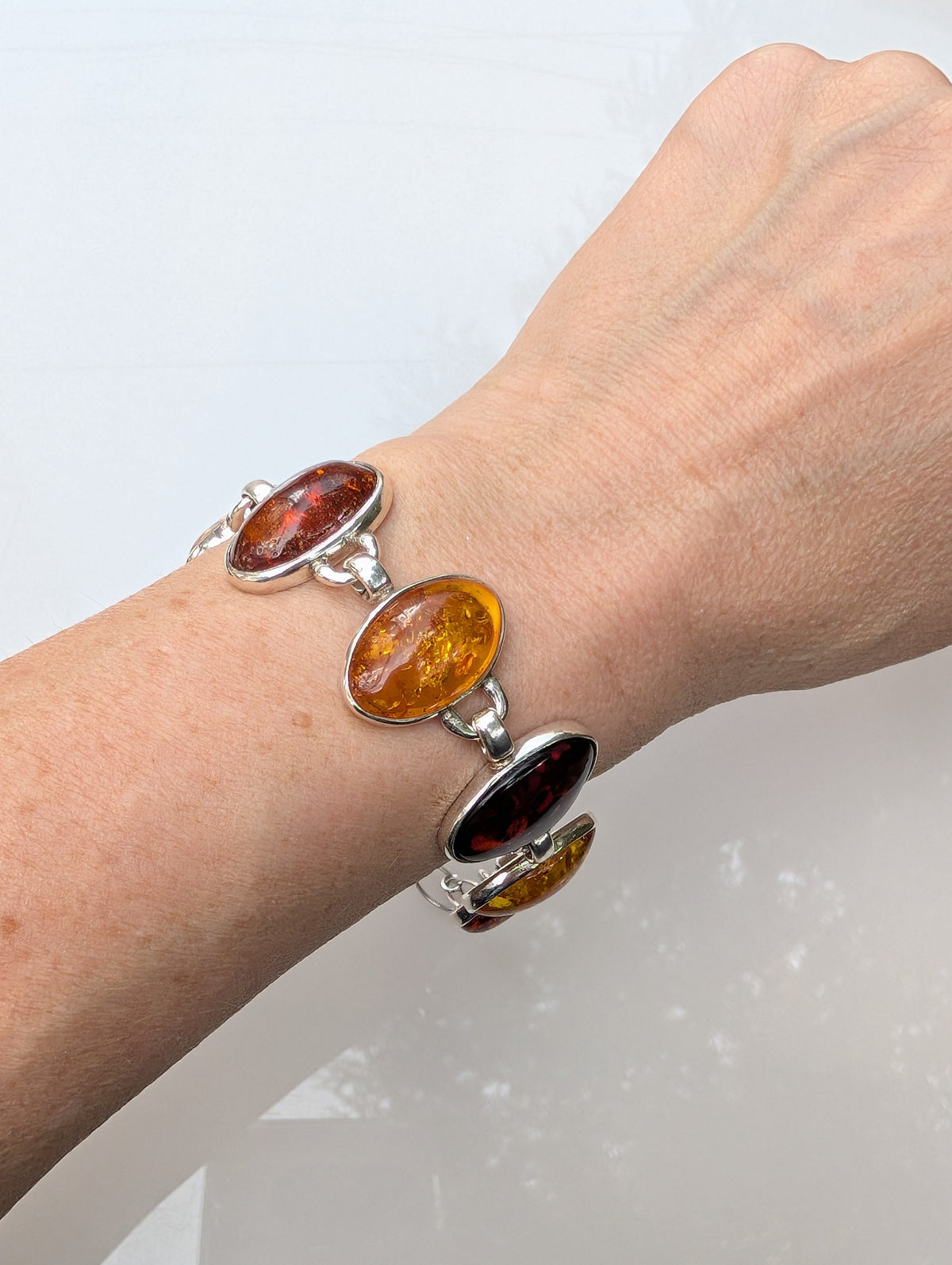 Helia’s Tears Bracelet — Baltic Amber & Sterling Silver