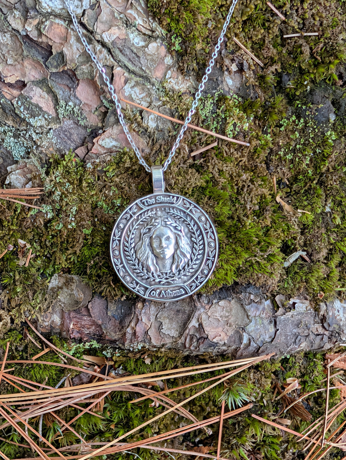 The Shield of Athena — Made-to-Order Pendant in Silver or Gold