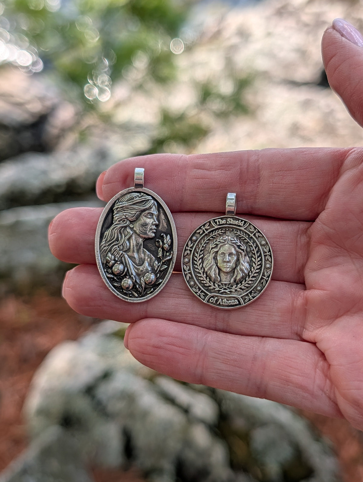 The Shield of Athena — Made-to-Order Pendant in Silver or Gold