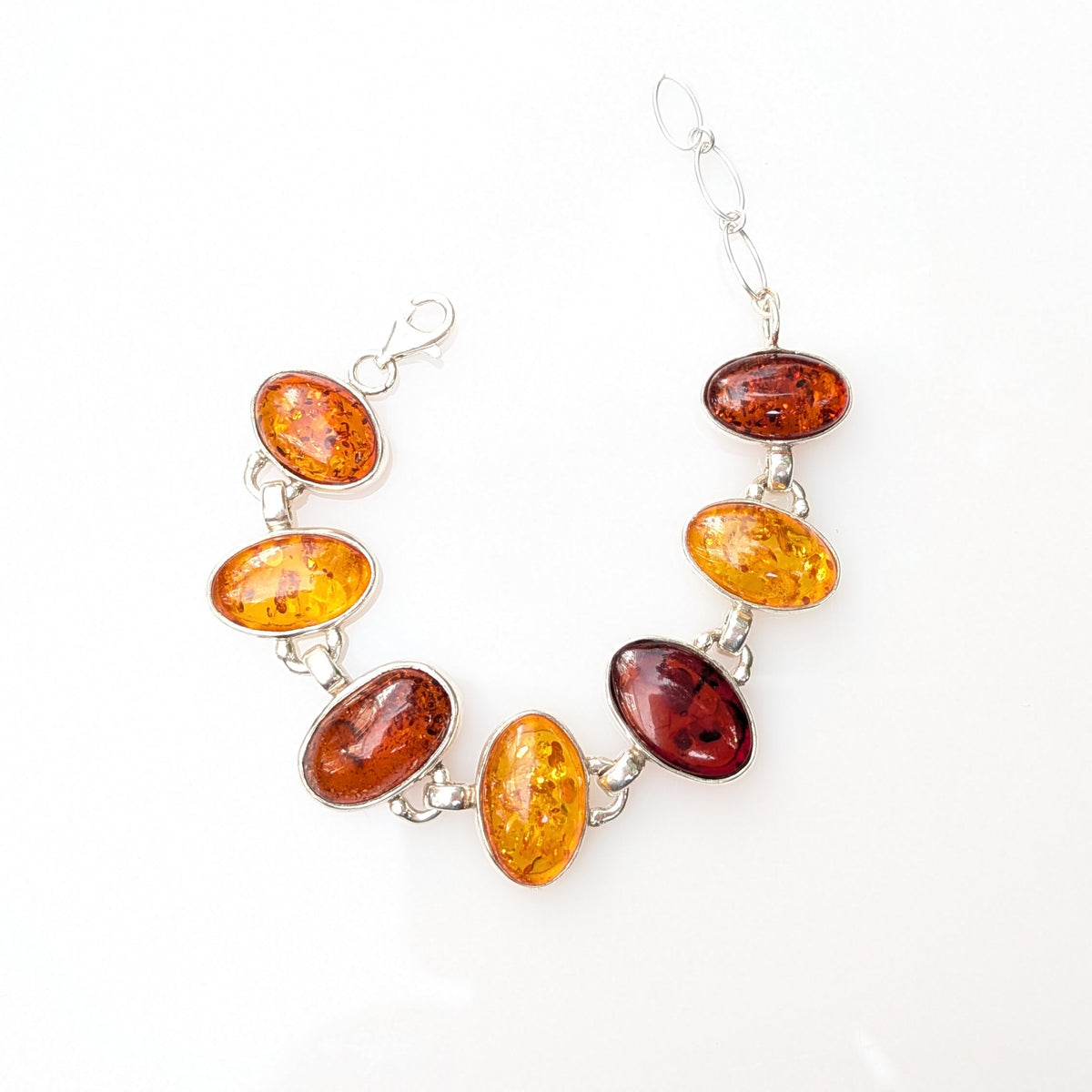 Helia’s Tears Bracelet — Baltic Amber & Sterling Silver