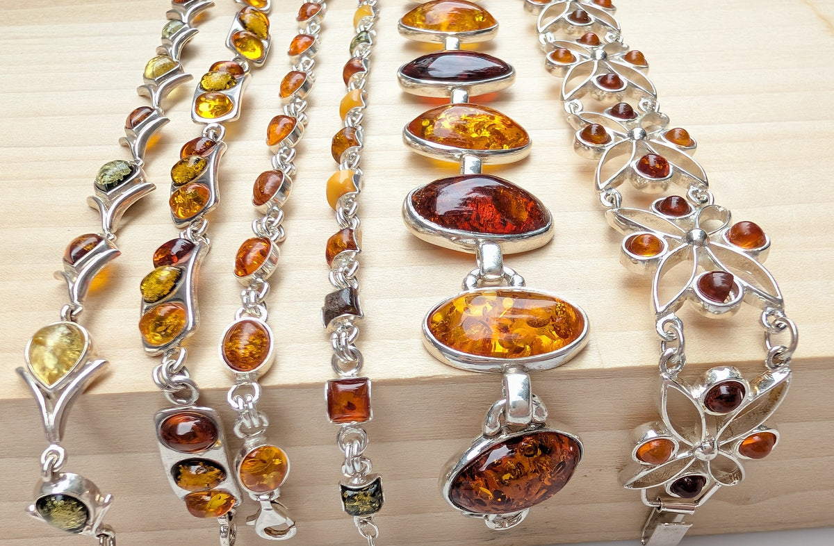 Helia’s Tears Bracelet — Baltic Amber & Sterling Silver