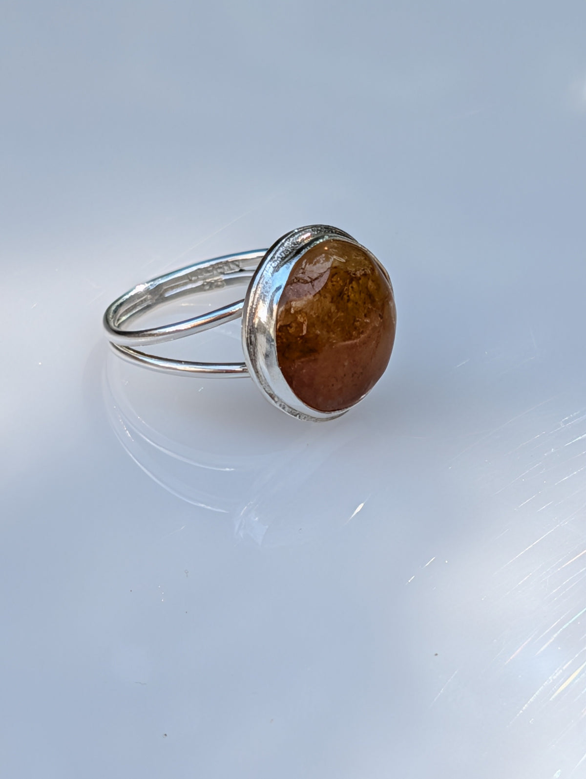 Forge — Yellow Healer Amethyst Ring in Sterling Silver, Size 8