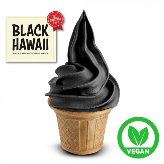 Base prête à l'emploi végétalienne Black Hawaii pour Gelato et Crème Glacée Soft Serve - Caisse de 8 sacs de 1,45 kg - Rubicone Canada - Livraison gratuite au Canada pour les commandes de plus de 199 CAD