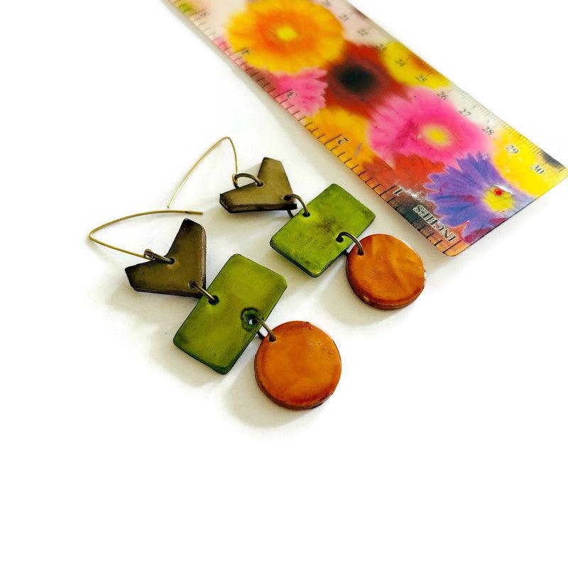 Rustic Geometric Statement Pendant Handmade