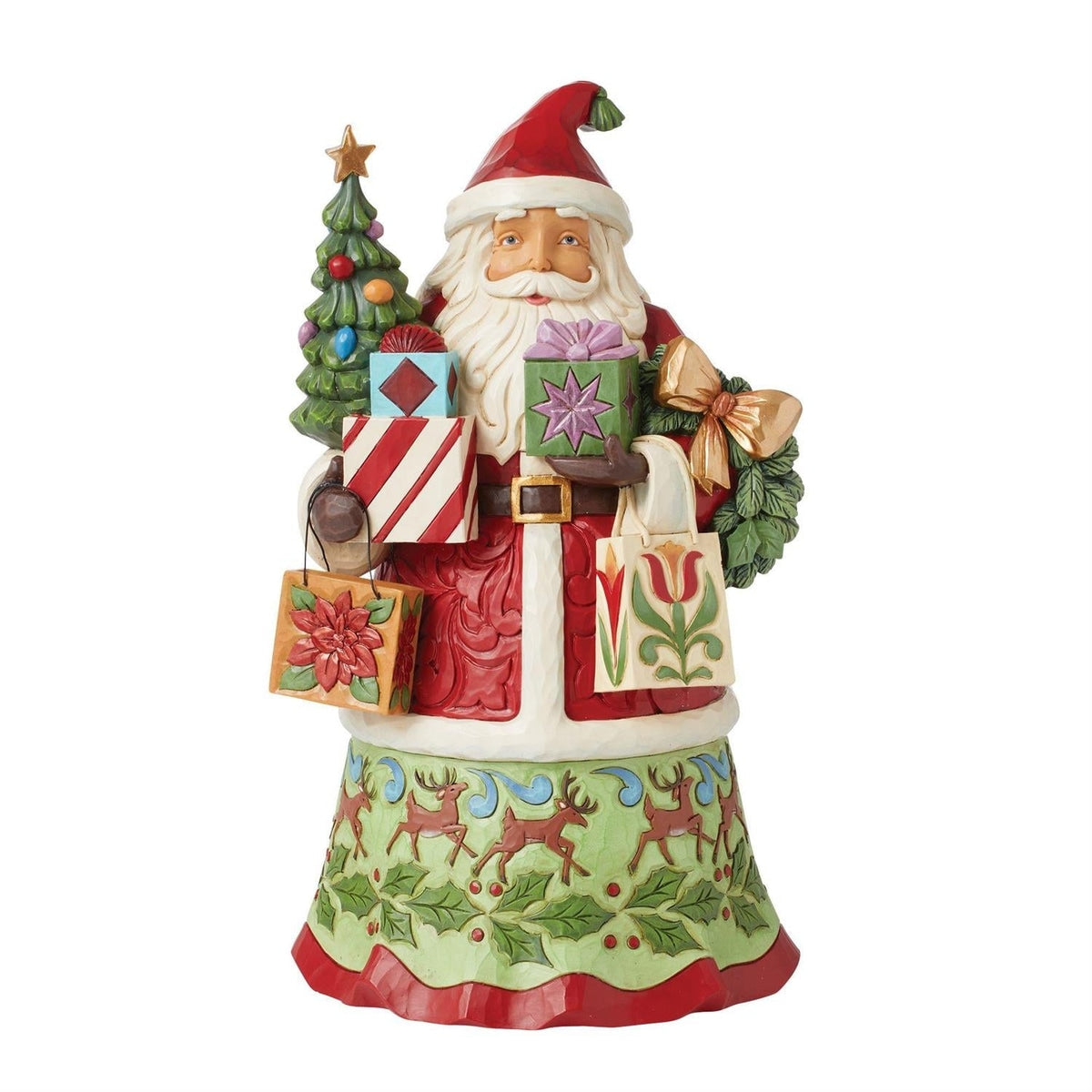 Santa Collection with Gift Bags "All Wrapped Up" Heartwood Creek Jim Shore First Edition ***Signed by Jim Shore***