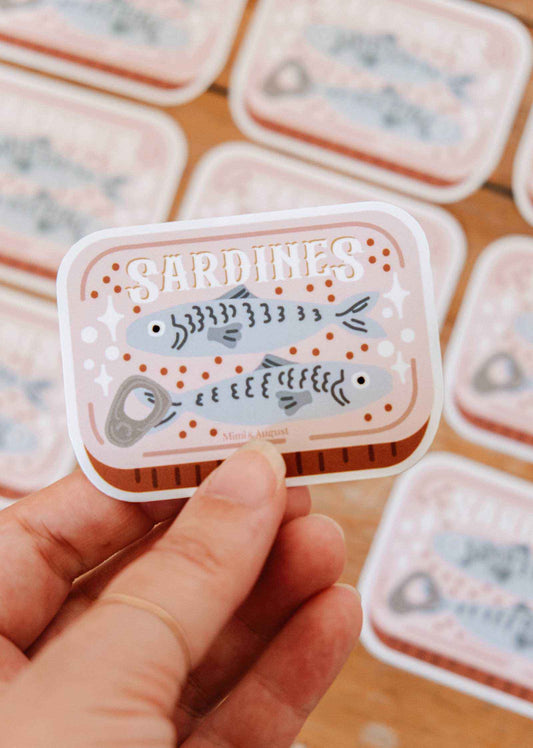 Sardines Confortables - Autocollant en Vinyle