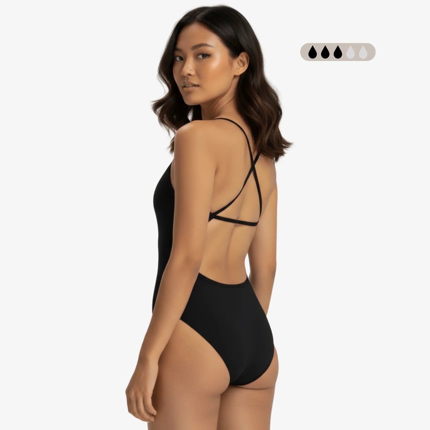 SecureFlo Onyx X-Back Period Training Swimsuit by Norca