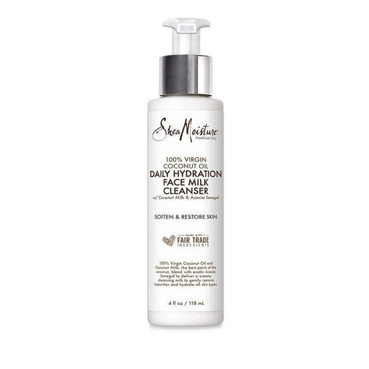 SHEAMOISTURE 100% VIRGIN COCONUT OIL DAILY HYDRATION FACE MILK CLEANSER 3.8FL