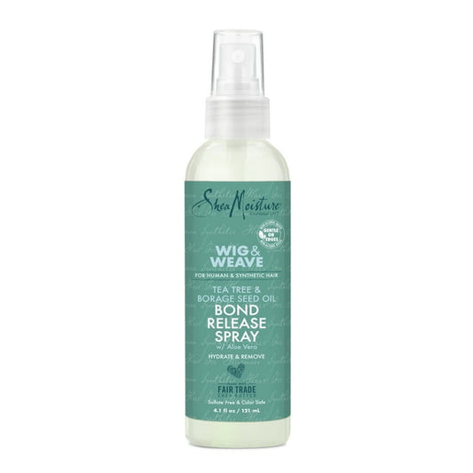 SHEAMOISTURE Wig & Wave Moisturizing Shine Enhancing Bond Release Hair Spray with Tea Tree & Borage Seed, 4.1 oz