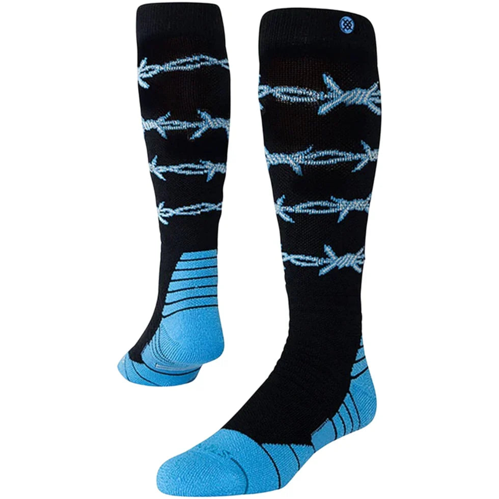 Stance 'Barbed Wire' Mid Poly Snow Socks - Blue