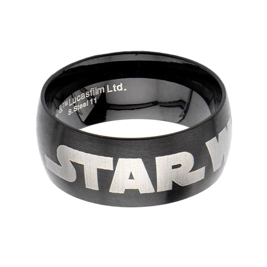 Bague en acier inoxydable avec logo Star Wars (Taille 8)