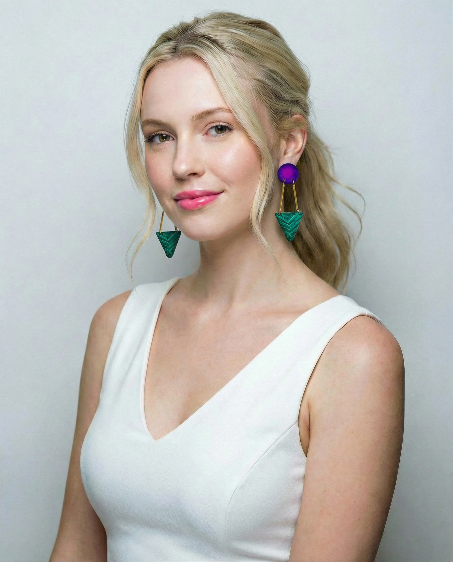 Black & Gold Art Deco Earrings Handmade- "Dupa"