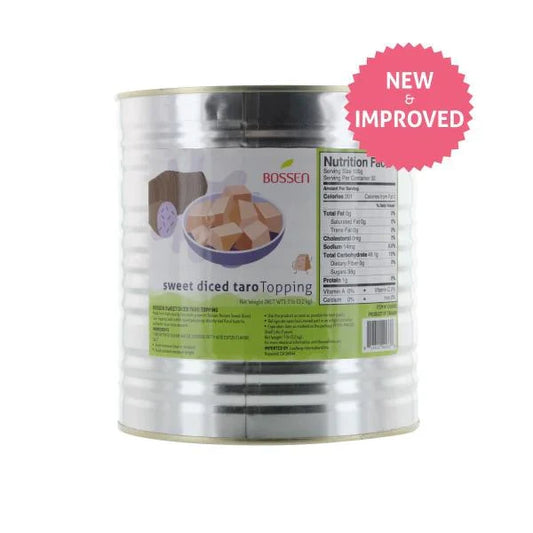 Taro coupé en dés sucré en conserve - Boîte de 7 lb | Bossen | Expédition gratuite au Canada pour les commandes de plus de 199 CAD