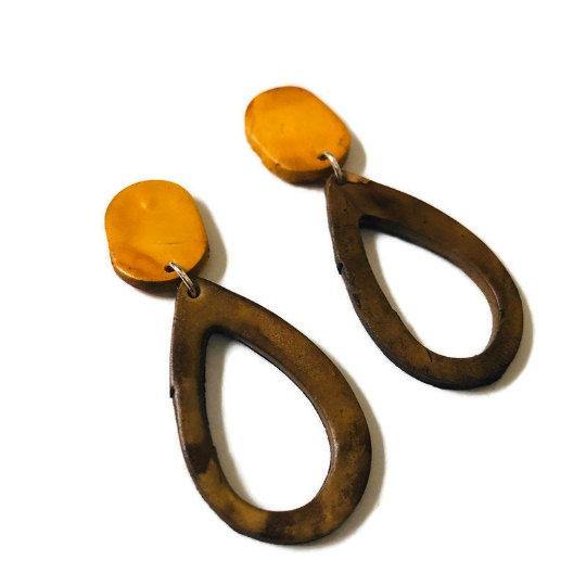 Teardrop Drop Dangle Earrings in Multiple Colors- "Sandy"