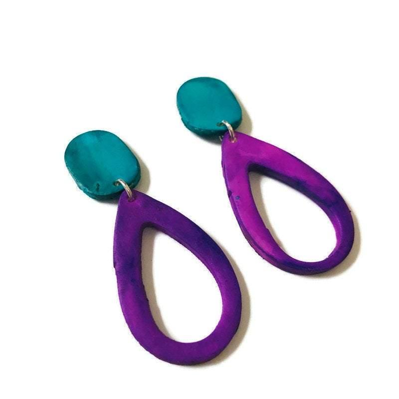 Teardrop Drop Dangle Earrings in Multiple Colors- "Sandy"