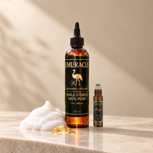 Emuracle Discovery Duo: emu oil and jojoba shampoo 195 ml with 10 ml emu oil roll-on
