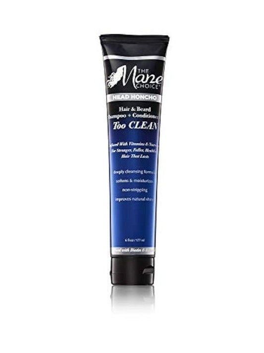THE MANE CHOICE HEAD HONCHO HAIR & BEARD TOO CLEAN 6OZ