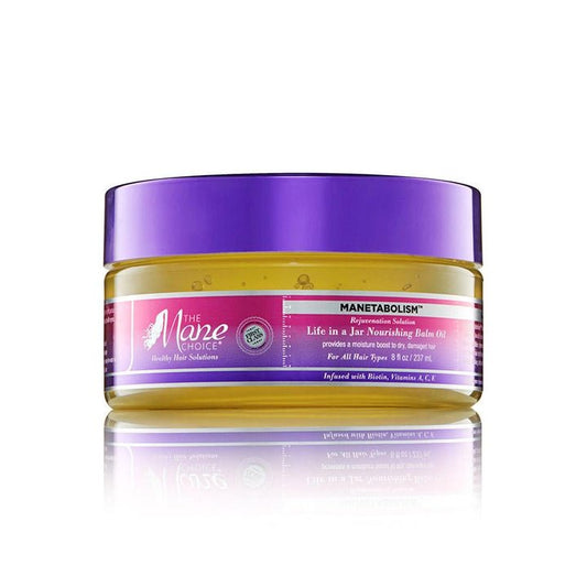 THE MANE CHOICE Manetabolism Rejuvenation Solution Life in a Jar Nourishing Balm Oil 8OZ