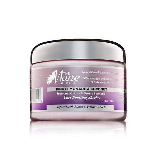 THE MANE CHOICE Pink Lemonade & Coconut Super Anti-Oxidant & Texture Beautifier Curl Boosting Sherbet 12OZ