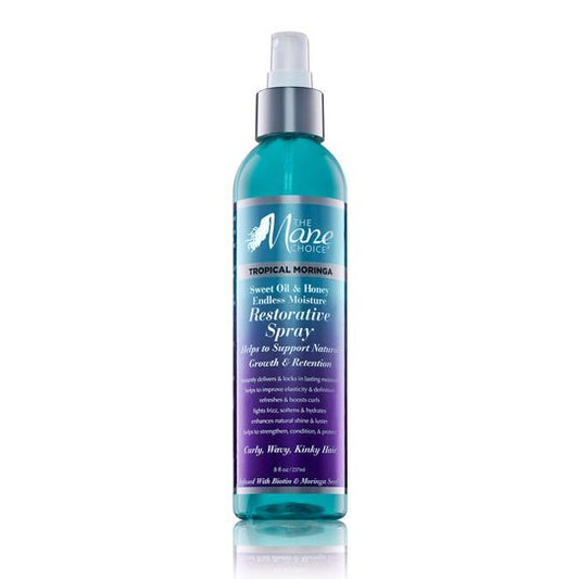 THE MANE CHOICE Tropical Moringa Sweet Oil & Honey Endless Moisture Restorative Spray 8OZ