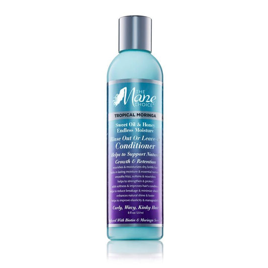 THE MANE CHOICE Tropical Moringa Sweet Oil & Honey Endless Moisture Rinse Out or Leave-In Conditioner 8OZ
