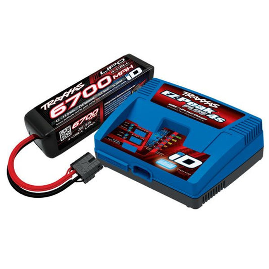 Pack complet batterie/chargeur Traxxas - Chargeur EZ-Peak Plus 4S et LiPo 4S 6700 mAh