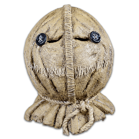 Farce ou friandise - Masque de Sam en toile de jute