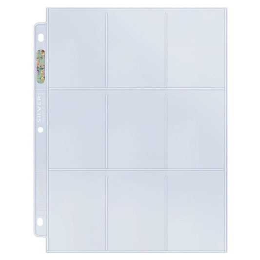 Page Ultra Pro Silver Series de 9 pochettes pour cartes format standard - l'unité