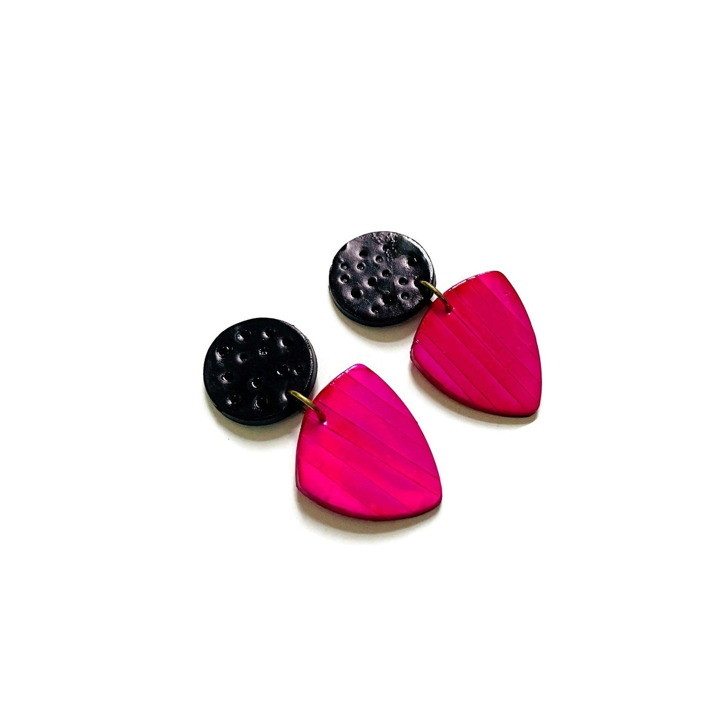 Unique Statement Jewelry Set in Pink Yellow & Black