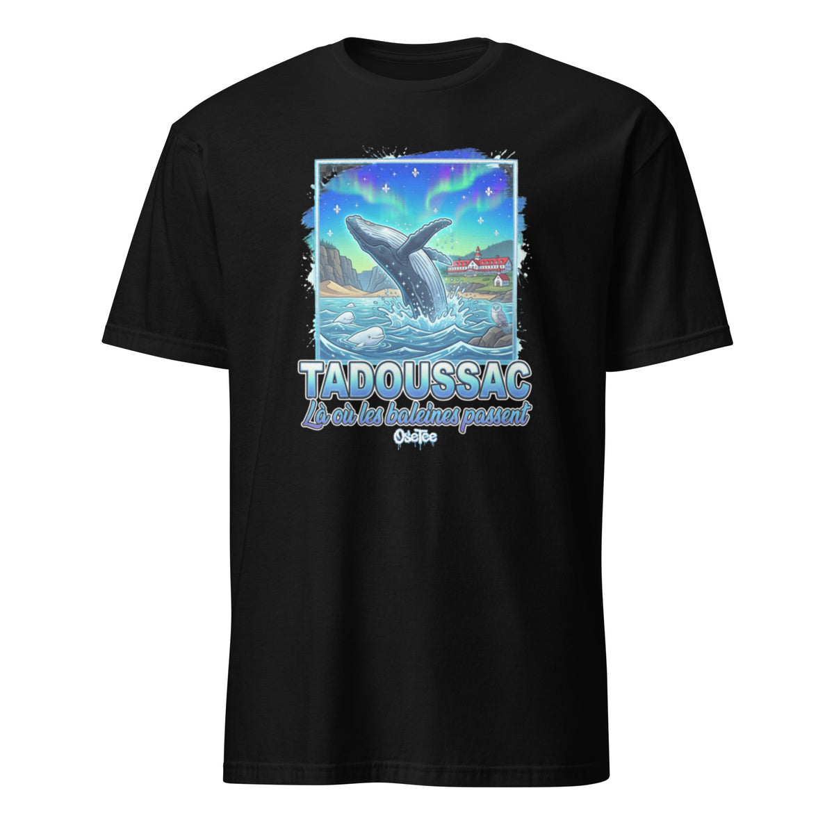 OseTee Tadoussac T-shirt, Black – T-shirt Tadoussac noir, Côte-Nord, Québec