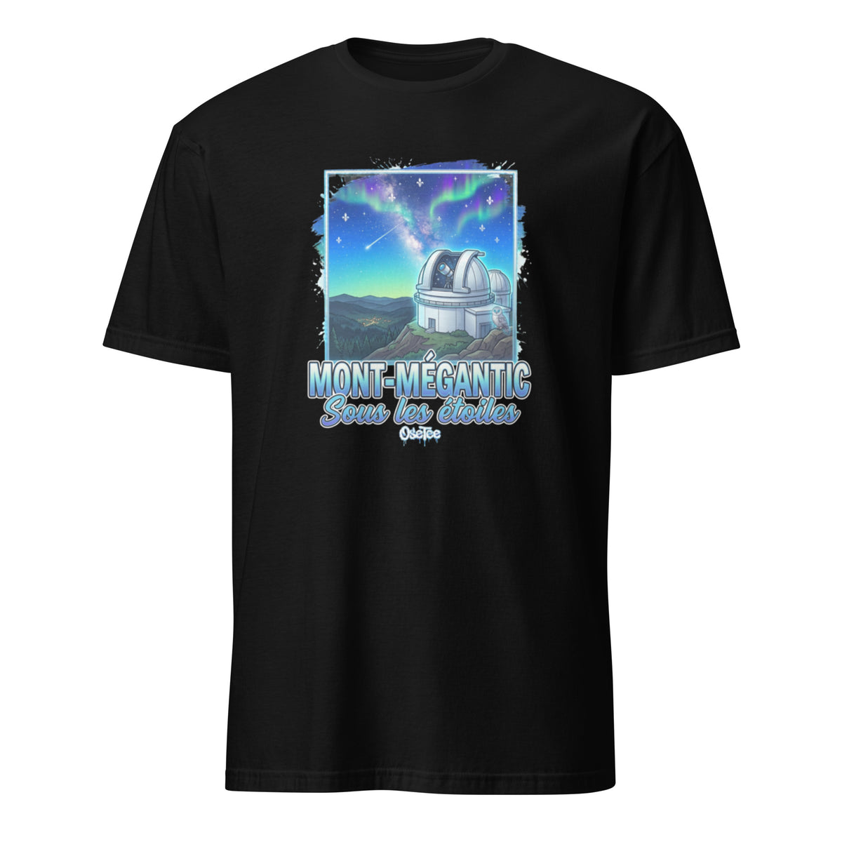 OseTee Mont-Mégantic T-shirt, Black – T-shirt Mont-Mégantic noir, Cantons-de-l'Est, Québec