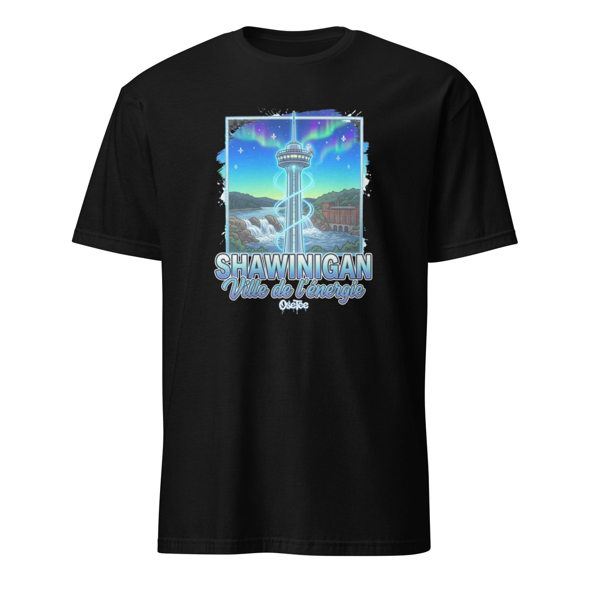 OseTee Shawinigan T-shirt, Black – T-shirt Shawinigan noir, Mauricie, Québec