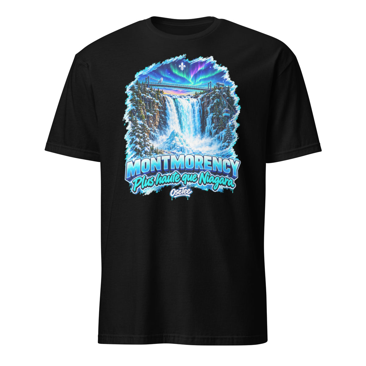 OseTee Montmorency T-shirt, Black – T-shirt Montmorency noir, Capitale-Nationale, Québec
