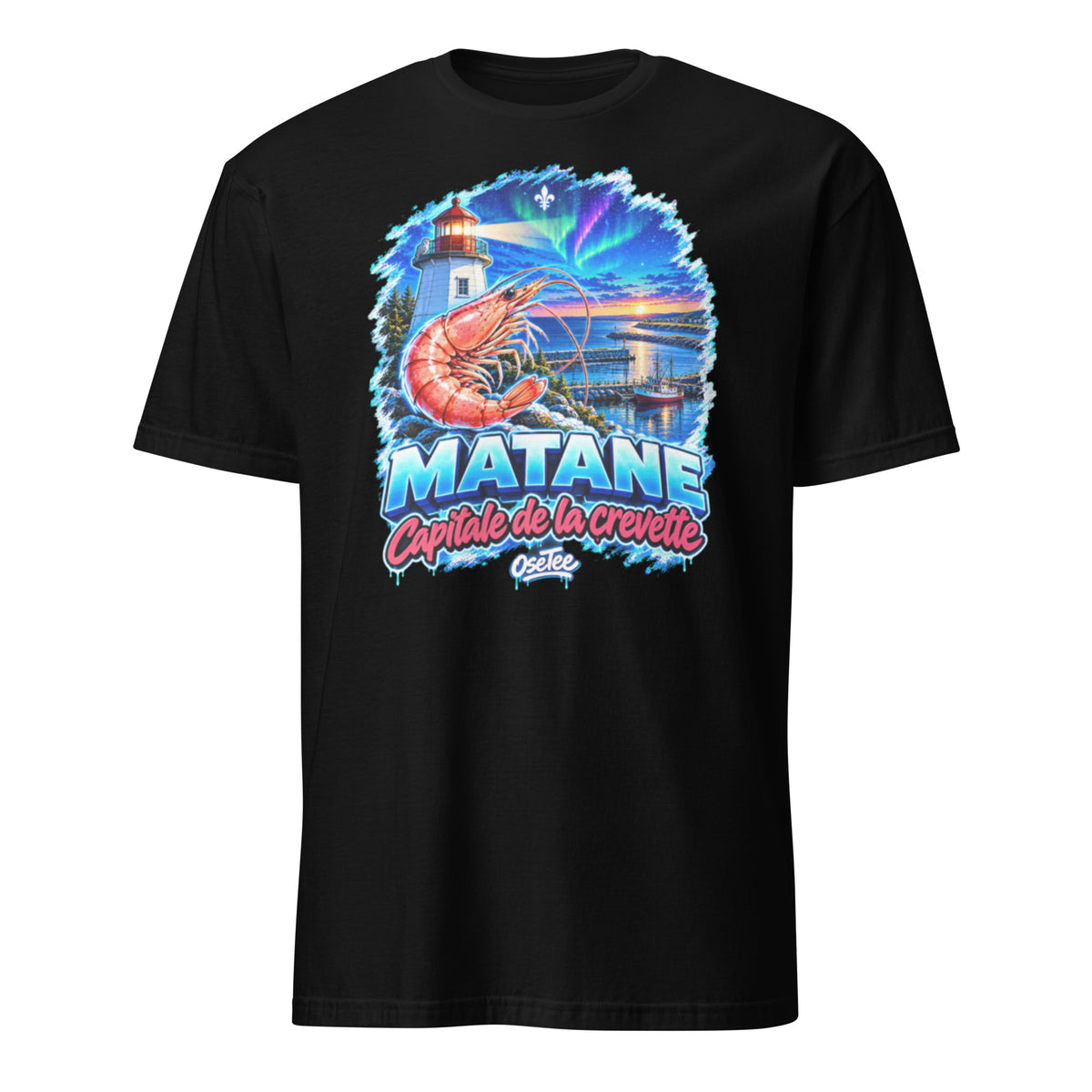 OseTee Matane T-shirt, Black – T-shirt Matane noir, Gaspésie, Québec