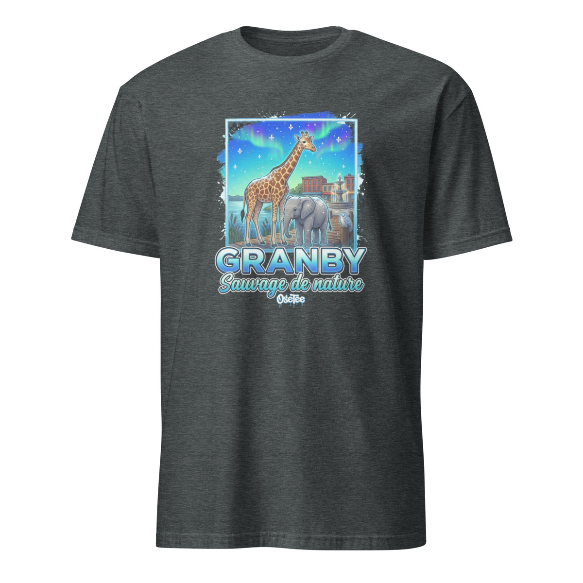 OseTee Granby T-shirt, Dark Heather – T-shirt Granby gris chiné foncé, Cantons-de-l'Est, Québec