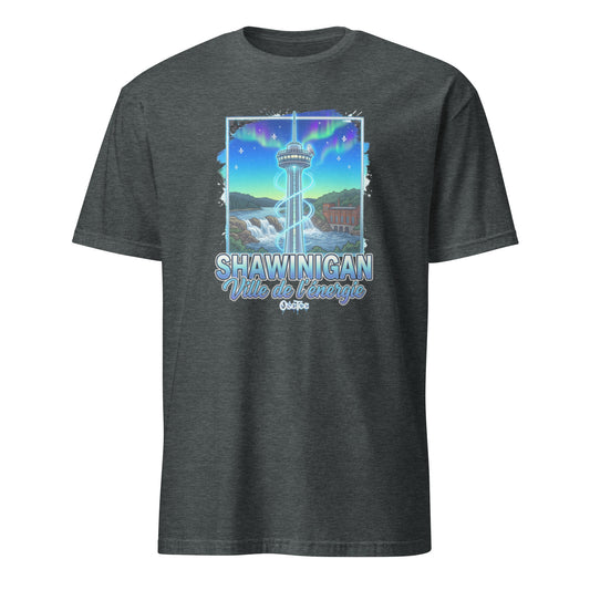 OseTee Shawinigan T-shirt, Dark Heather – T-shirt Shawinigan gris chiné foncé, Mauricie, Québec