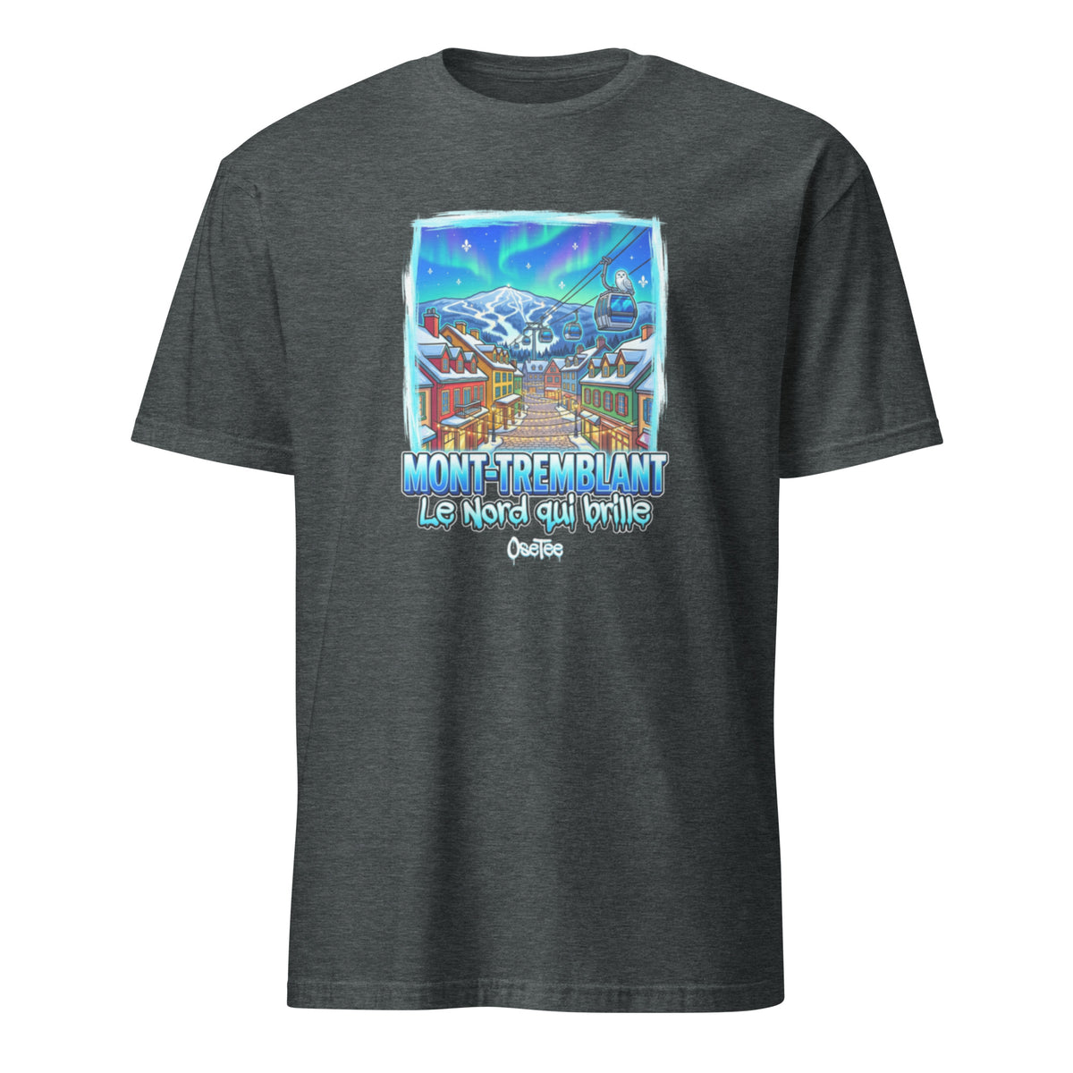 OseTee Mont-Tremblant T-shirt, Dark Heather – T-shirt Mont-Tremblant gris chiné foncé, Laurentides, Québec
