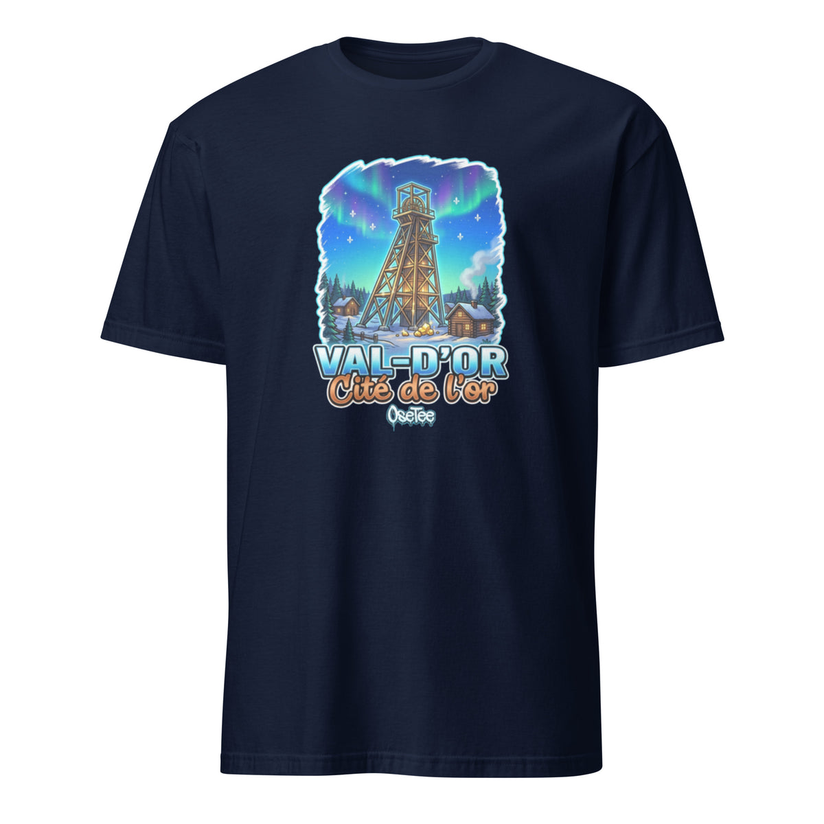 OseTee Val-d'Or T-shirt, Navy – T-shirt Val-d'Or marine, Abitibi-Témiscamingue, Québec