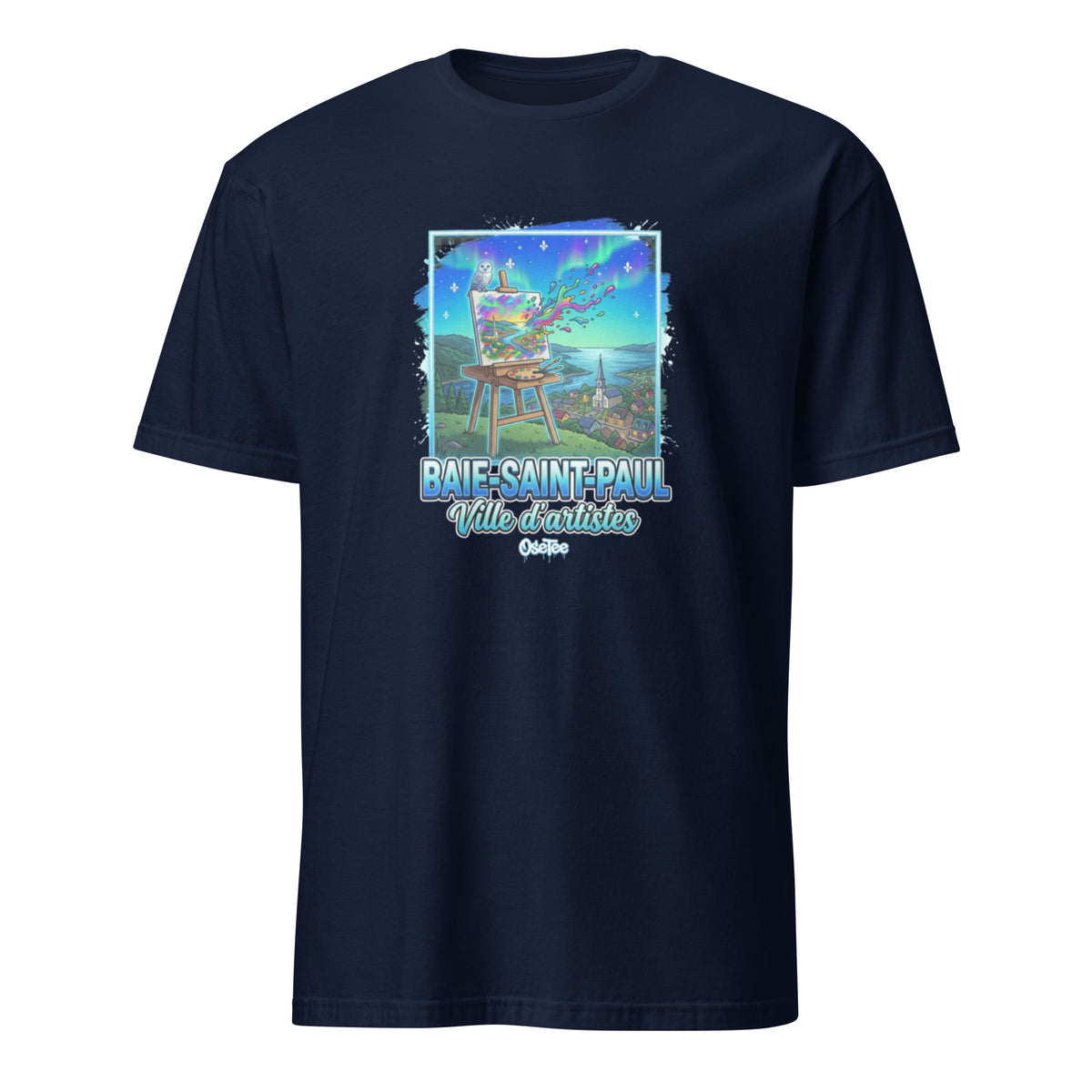 OseTee Baie-Saint-Paul T-shirt, Navy – T-shirt Baie-Saint-Paul marine, Charlevoix, Québec