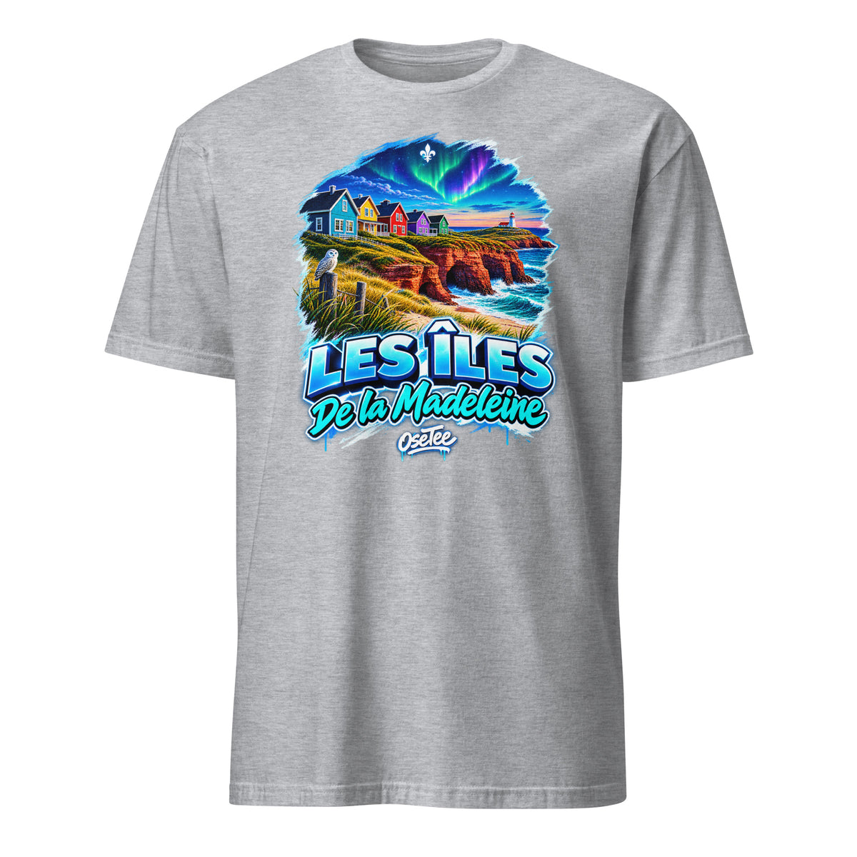 OseTee Îles-de-la-Madeleine T-shirt, Sport Grey – T-shirt Îles-de-la-Madeleine gris sport, Québec