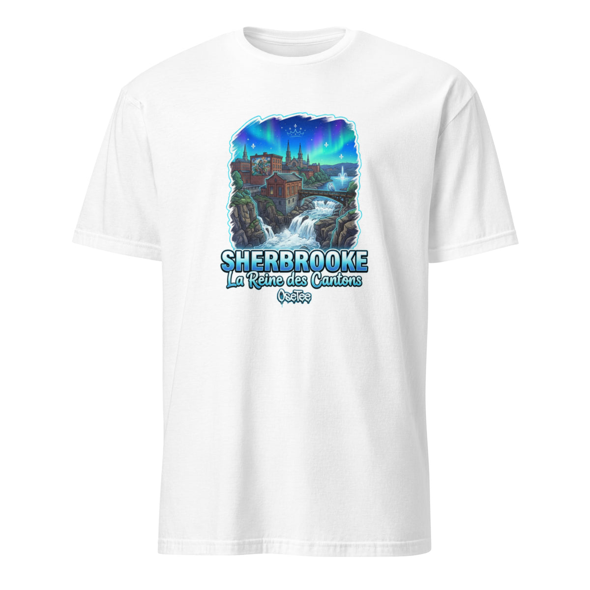 OseTee Sherbrooke T-shirt, White – T-shirt Sherbrooke blanc, Cantons-de-l'Est, Québec
