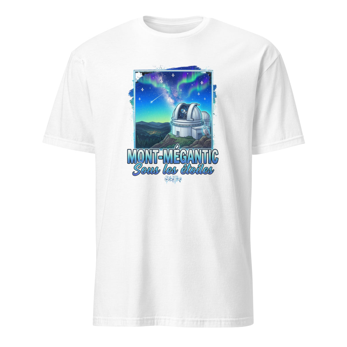 OseTee Mont-Mégantic T-shirt, White – T-shirt Mont-Mégantic blanc, Cantons-de-l'Est, Québec