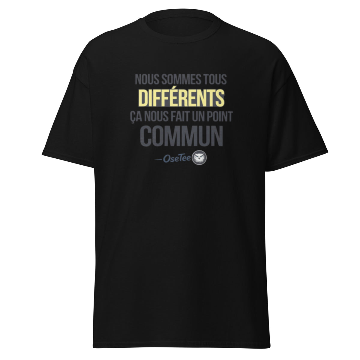 T-shirt Nous sommes tous différents OseTee — vue 2