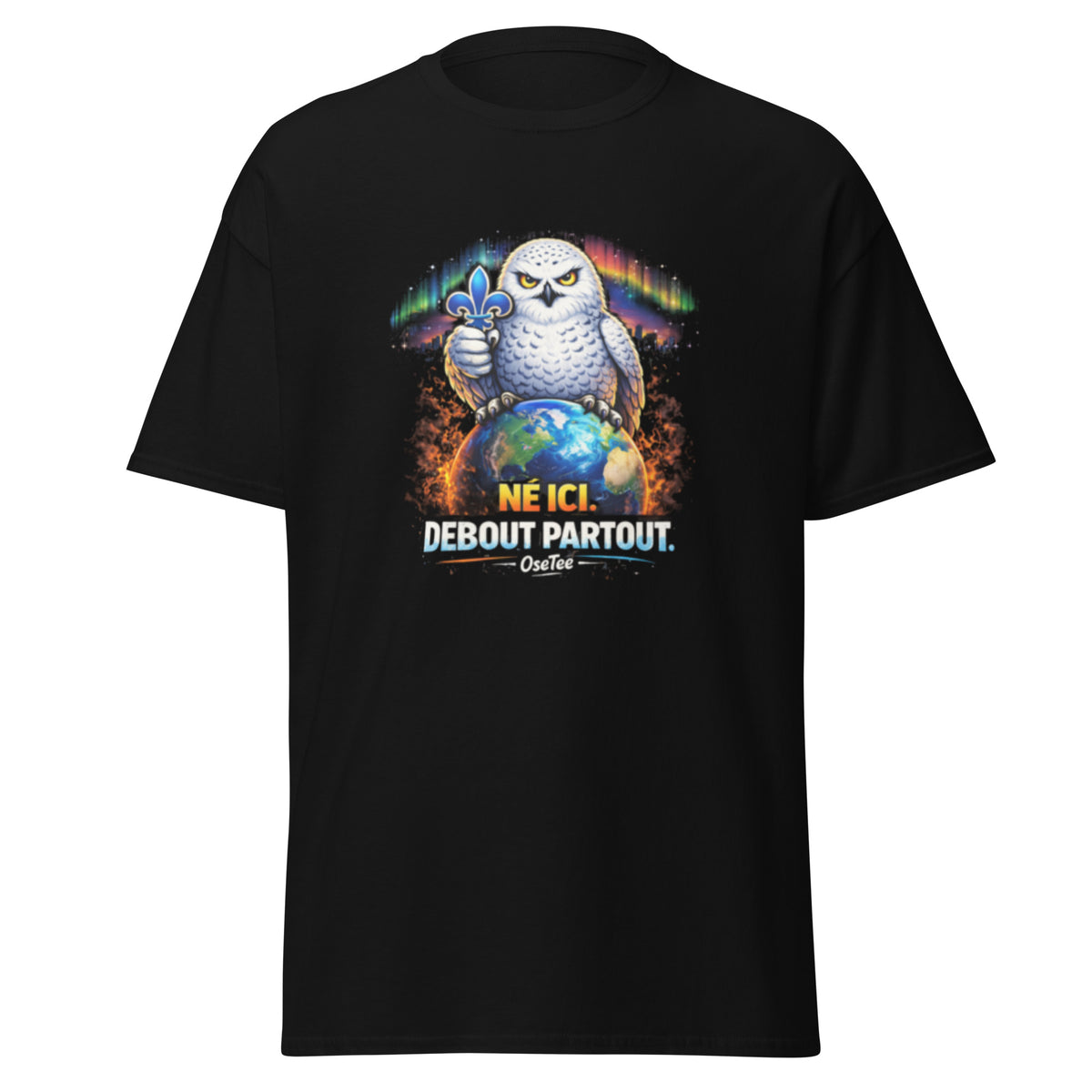 T-shirt Né ici. Debout partout. OseTee — vue 3