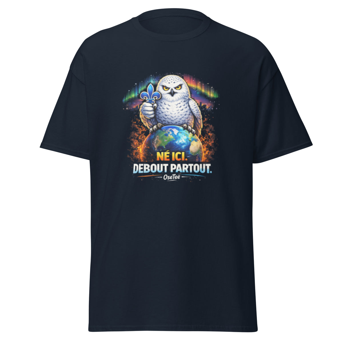 T-shirt Né ici. Debout partout. OseTee — vue 2