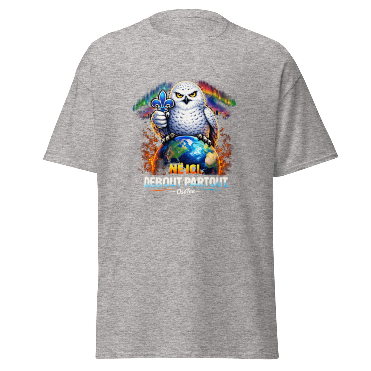 T-shirt Né ici. Debout partout. OseTee — vue 4