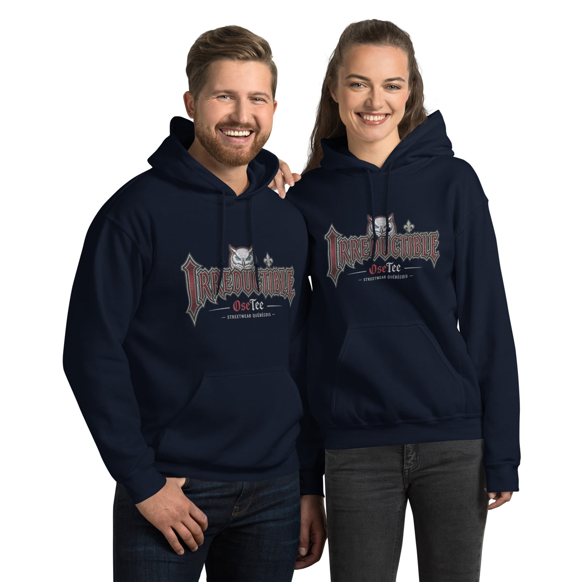 Hoodie Irréductible OseTee marine