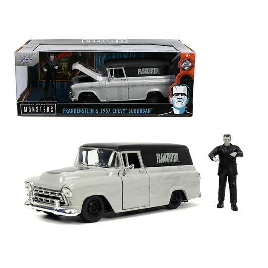 Universal Monsters Frankenstein & 1957 Chevrolet Suburban 1:24 Scale Die Cast