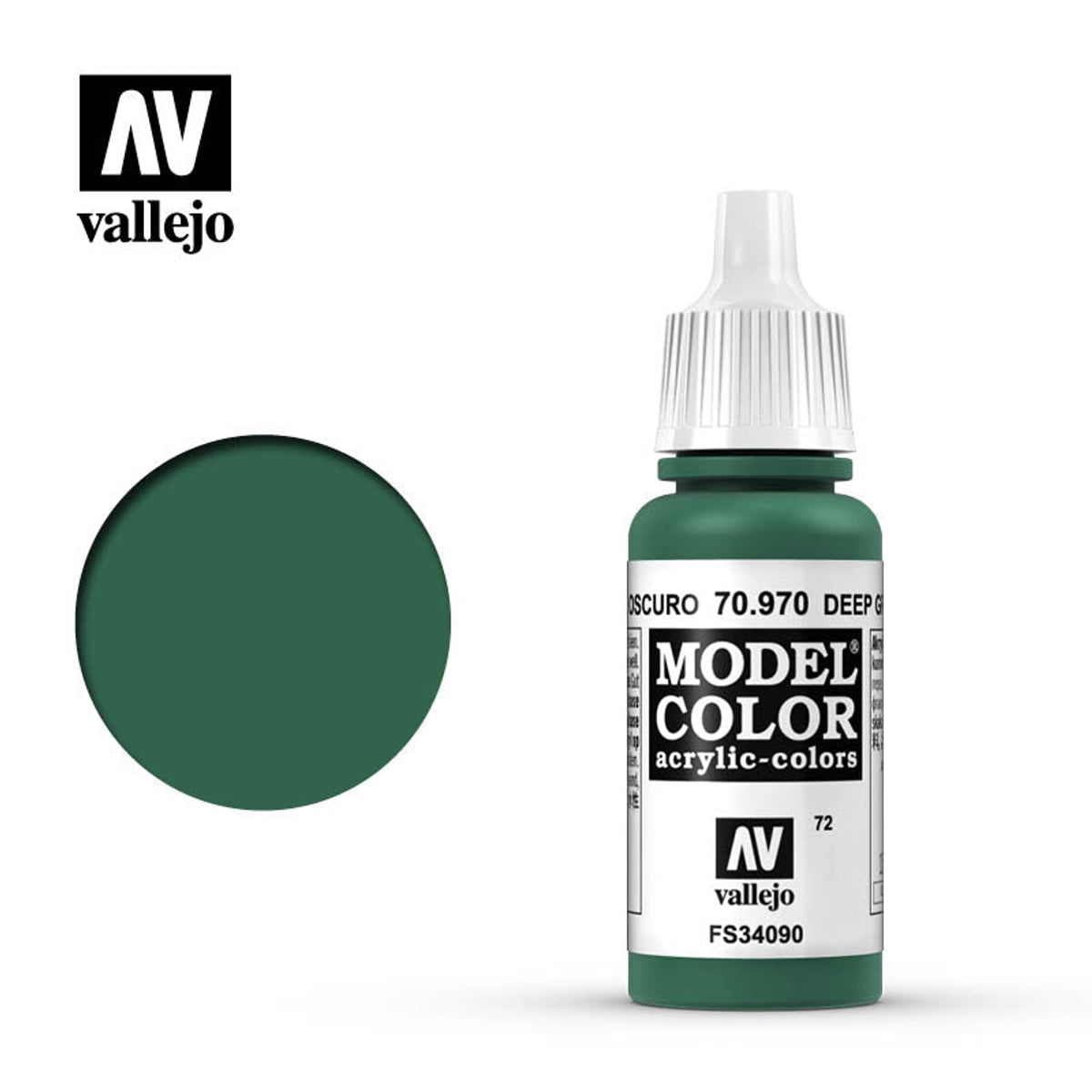 Vallejo 70970 Model Color Deep Green Acrylic Paint 17mL NIB