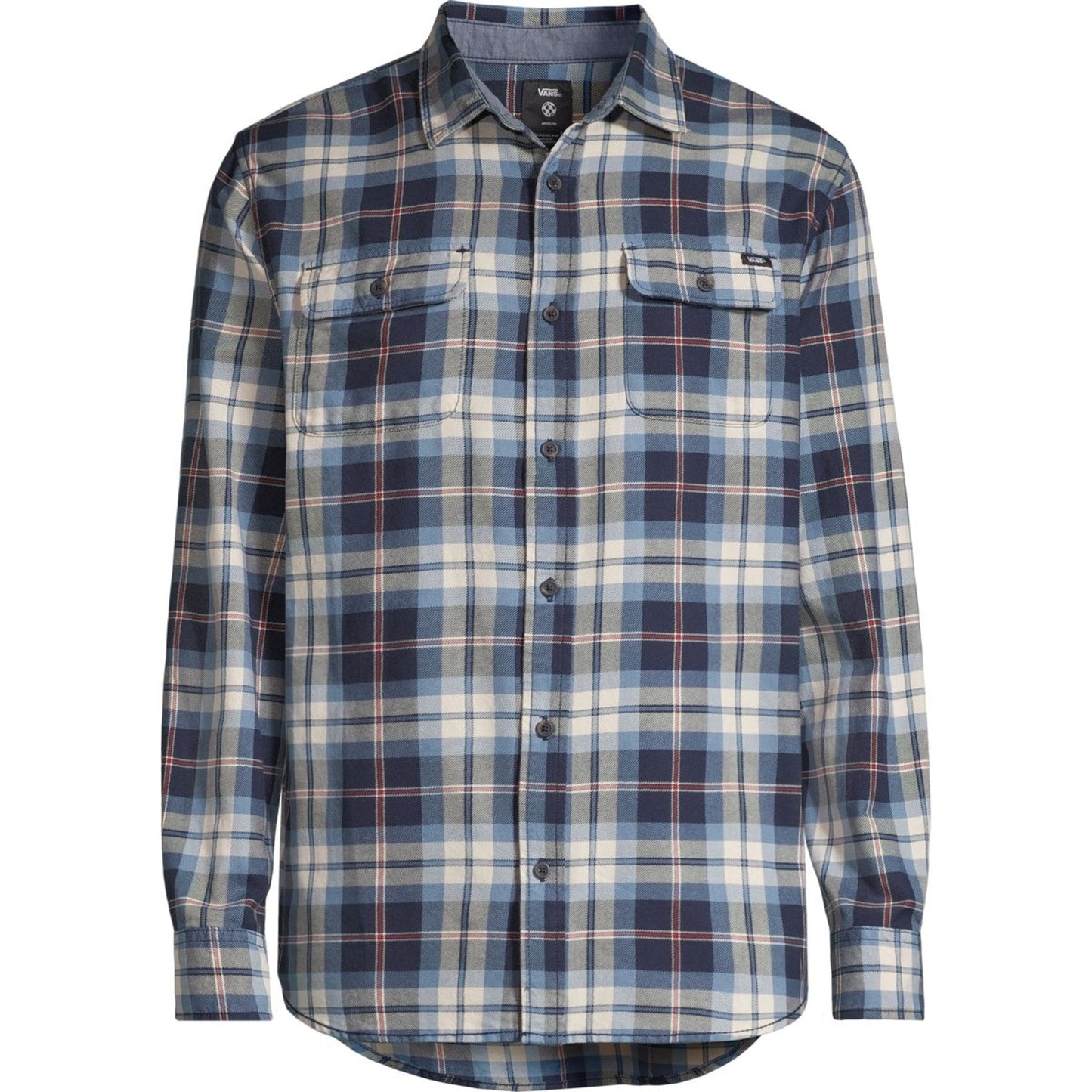 Vans 'Men Sycamore' Flannel L/S Shirt - Light Blue Plaid